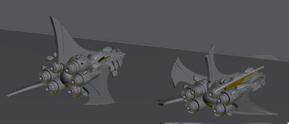 Tech Elves Fleet Scale Cruiser | Space Fleet Scale Sci-Fi Miniatures