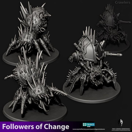 Followers of Change Crawlers | 32/28mm Heroic-Scale Sci-Fi Vehicle