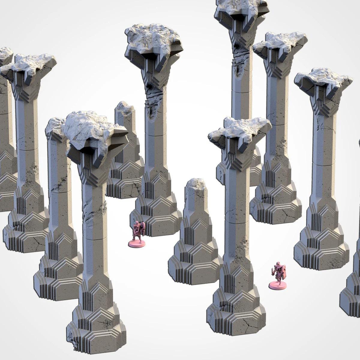 Dwarven Columns | 32/28mm Wargaming Scenery and Miniature Terrain