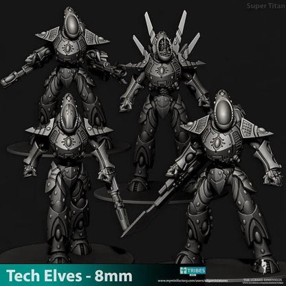 Tech Elves Super Titan | 8mm Epic Scale Sci-Fi Titan Miniature