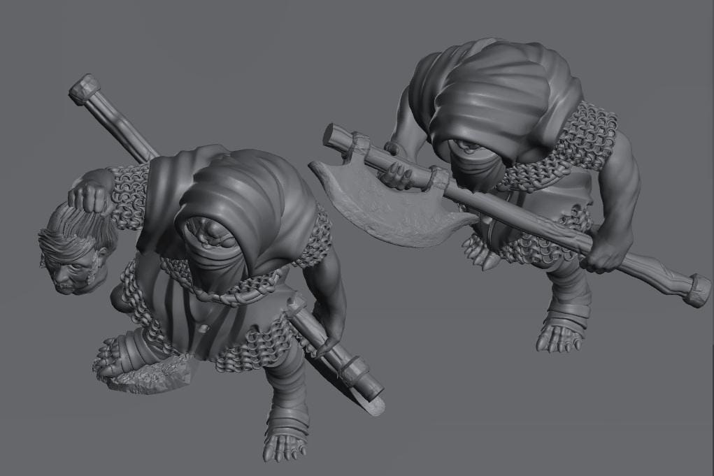 Troglodyte Executioners | 28mm Scale Fantasy Infantry Miniatures
