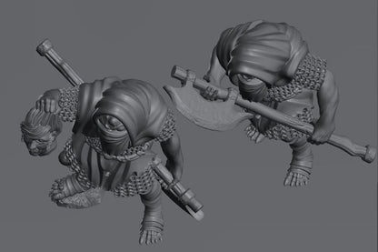 Troglodyte Executioners | 28mm Scale Fantasy Infantry Miniatures