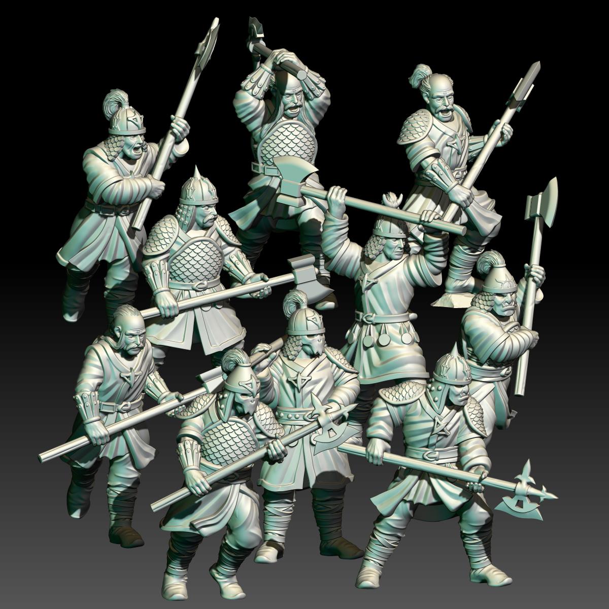 Chariot Raiders Warriors | 28mm Scale Fantasy War Machine Miniatures