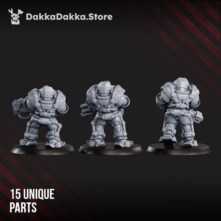 Starforged Clans Flameheart Guardians | 32/28mm Heroic-Scale Sci-Fi  Infantry Miniatures