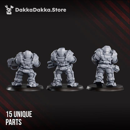 Starforged Clans Flameheart Guardians | 32/28mm Heroic-Scale Sci-Fi  Infantry Miniatures