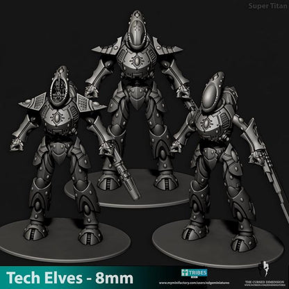 Tech Elves Super Titan | 8mm Epic Scale Sci-Fi Titan Miniature