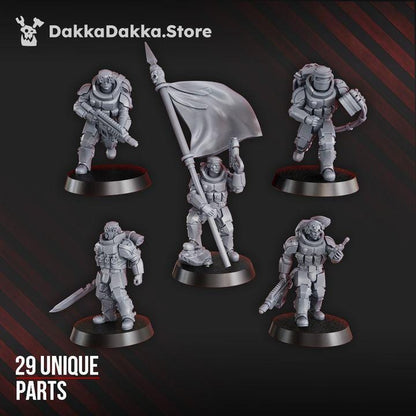 Guard Lead Detachment | 32/28mm Heroic-Scale Sci-Fi Infantry