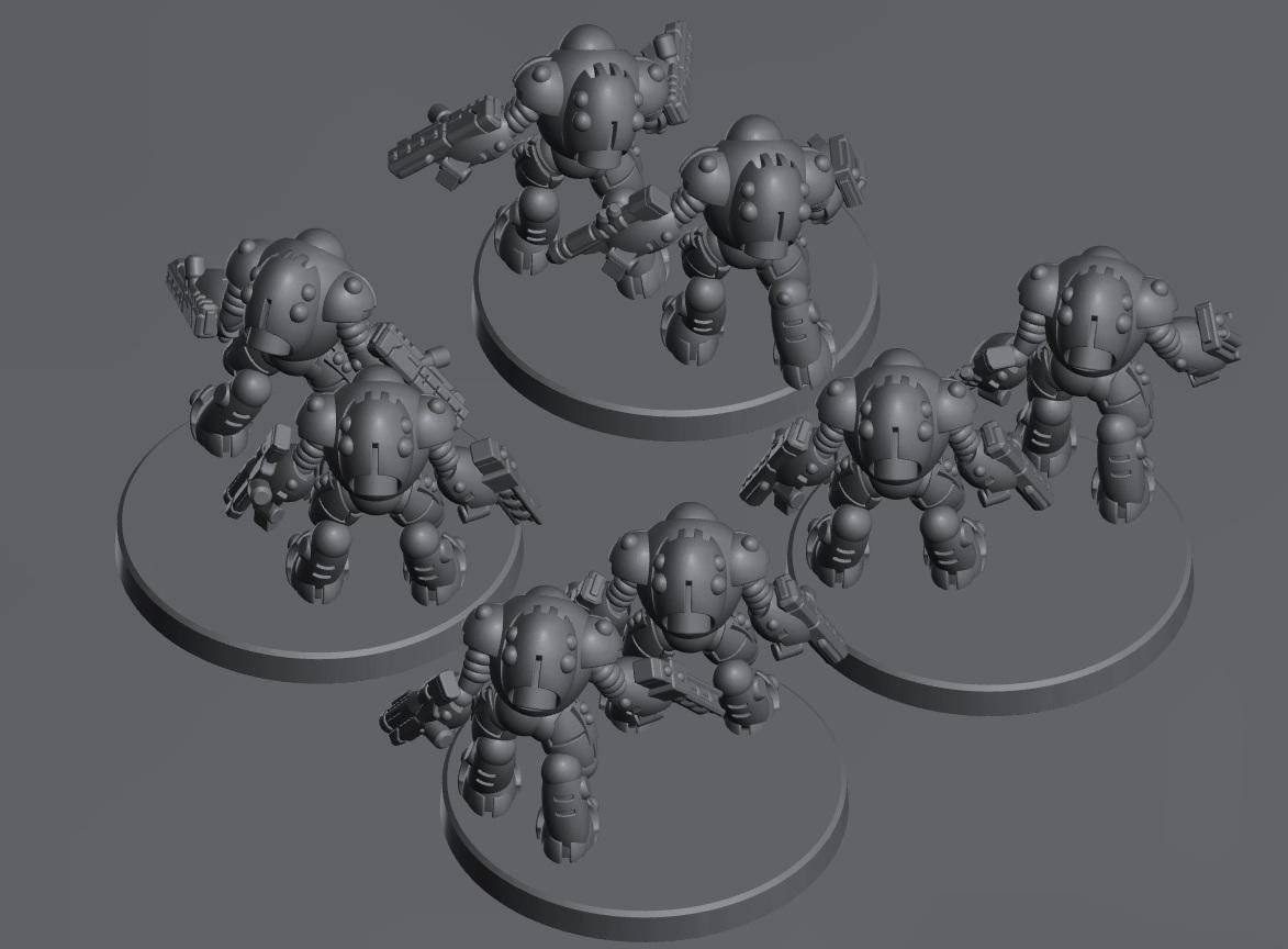 Skyborn Battlesuits | 8mm Epic Scale Sci-Fi Walker Miniature