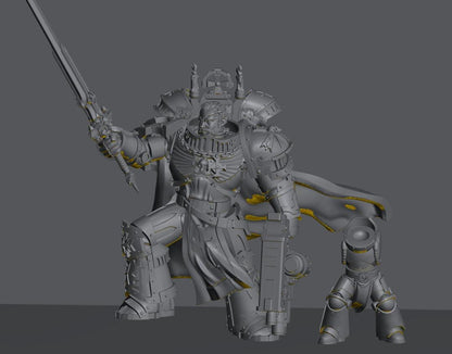 Blessed Gerard Master of the Temple | 32/28mm Heroic-Scale Sci-Fi Heavy Power Armour Infantry Leader