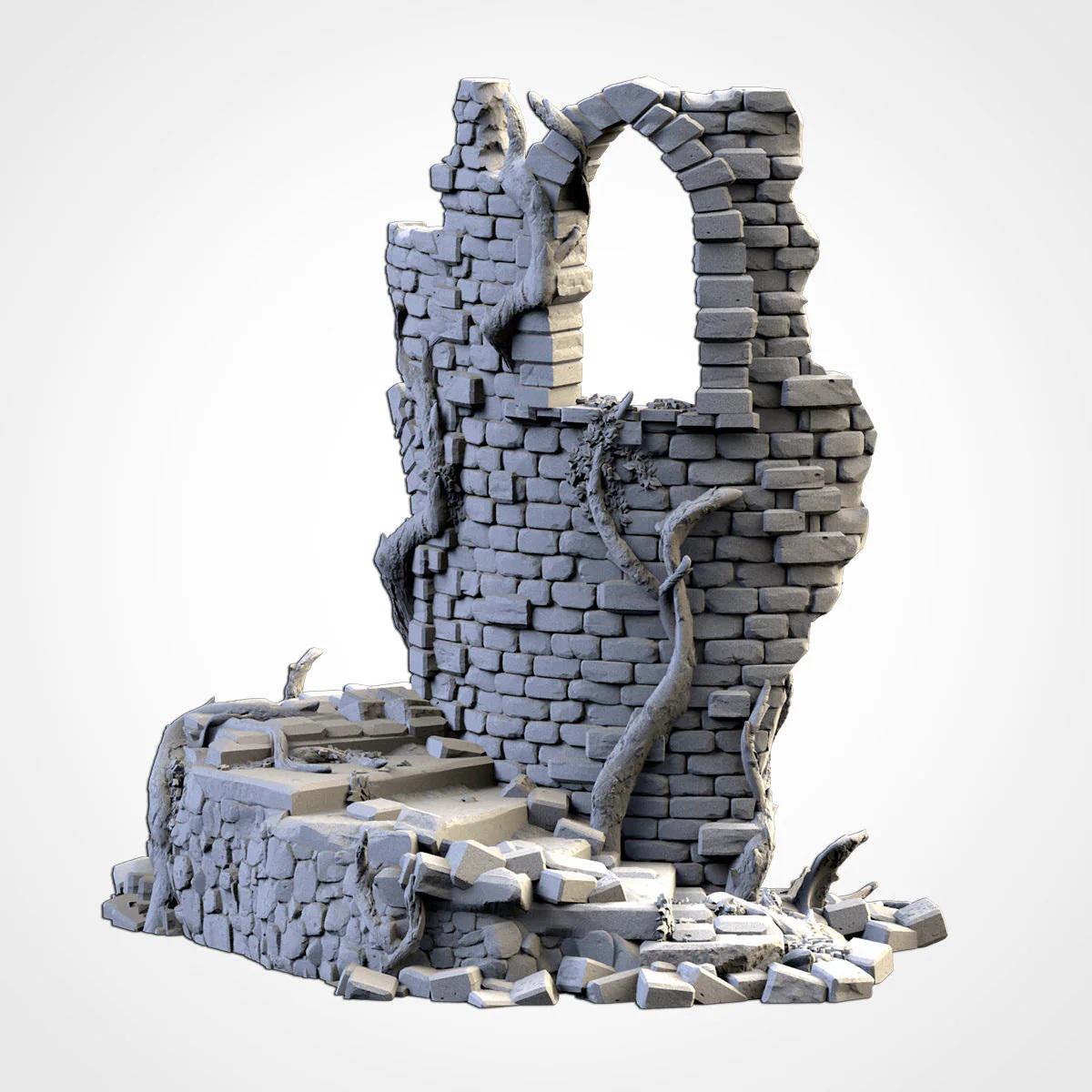 Abandoned City Ruins | 32/28mm Wargaming Scenery and Miniature Terrain