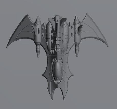 Cursed Elves Fleet Scale Bombers | Space Fleet Scale Sci-Fi Miniatures