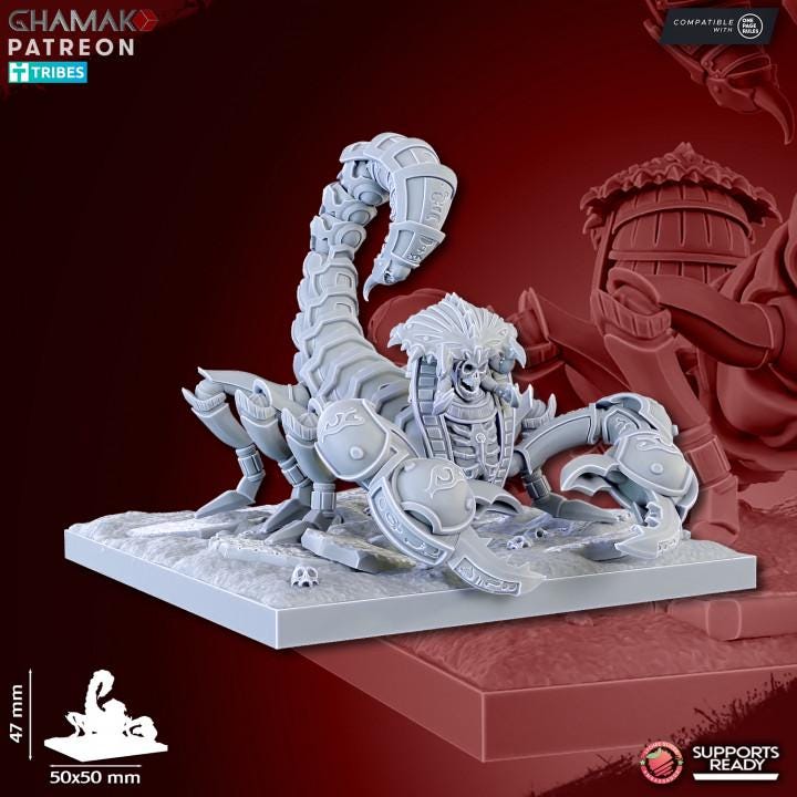 Undead Pharaohs Undead Scorpion | 28mm Heroic-Scale Fantasy Monster Miniatures