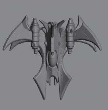 Cursed Elves Fleet Scale Fighters | Space Fleet Scale Sci-Fi Miniatures
