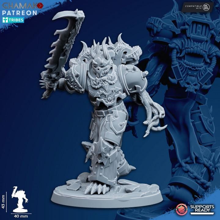 Heretic Corrupted Militum | 32/28mm Heroic-Scale Sci-Fi Heavy Power Armour Infantry