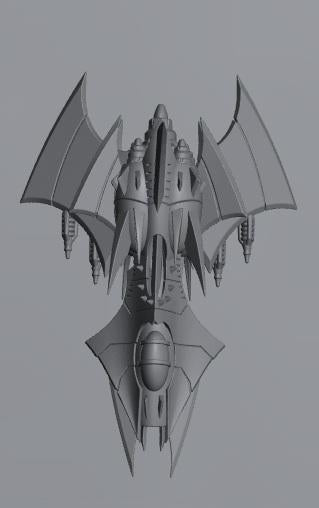 Cursed Elves Fleet Scale Cruiser | Space Fleet Scale Sci-Fi Miniatures