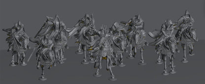 The 9 Lords on Horseback | 28mm Scale Fantasy Cavalry Miniatures