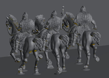 Savage Hillmen Elite Riders | 28mm Scale Fantasy Cavalry Miniatures