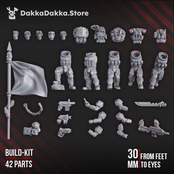 Guard Lead Detachment | 32/28mm Heroic-Scale Sci-Fi Infantry