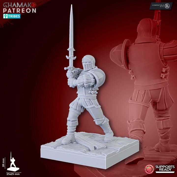 The Human Empire Elite Melee Infantrymen | 28mm Heroic-Scale Fantasy Infantry Miniatures