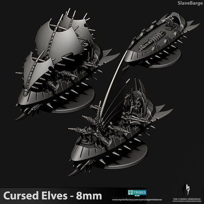 Cursed Elves Slave Barge | 8mm Epic Scale Sci-Fi Vehicle Miniatures