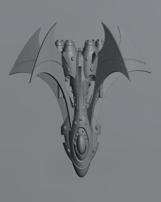 Tech Elves Fleet Scale Cruiser | Space Fleet Scale Sci-Fi Miniatures