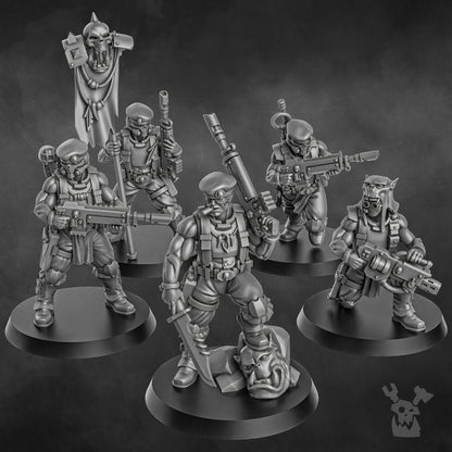 Guard Lead Detachment | 32/28mm Heroic-Scale Sci-Fi Infantry