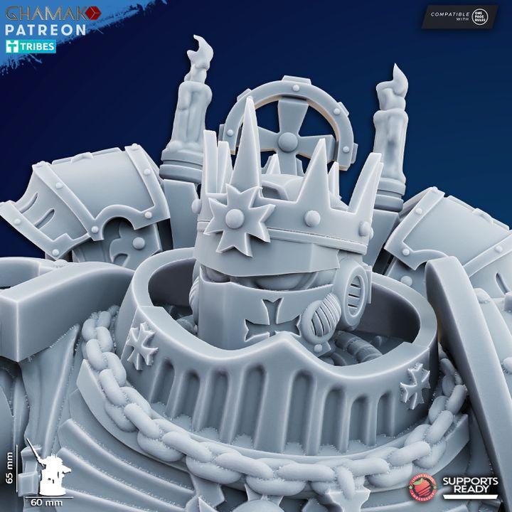 Blessed Gerard Master of the Temple | 32/28mm Heroic-Scale Sci-Fi Heavy Power Armour Infantry Leader