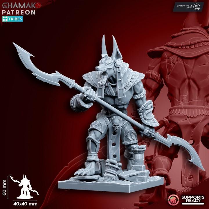 Undead Pharaohs Nomarch Guardian | 28mm Heroic-Scale Fantasy Monster Miniatures