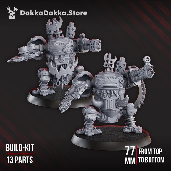 Porkaz Slasher Noids | 32/28mm Heroic-Scale Sci-Fi Walker Miniatures