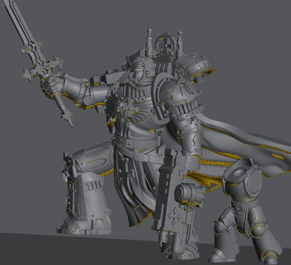 Blessed Gerard Master of the Temple | 32/28mm Heroic-Scale Sci-Fi Heavy Power Armour Infantry Leader