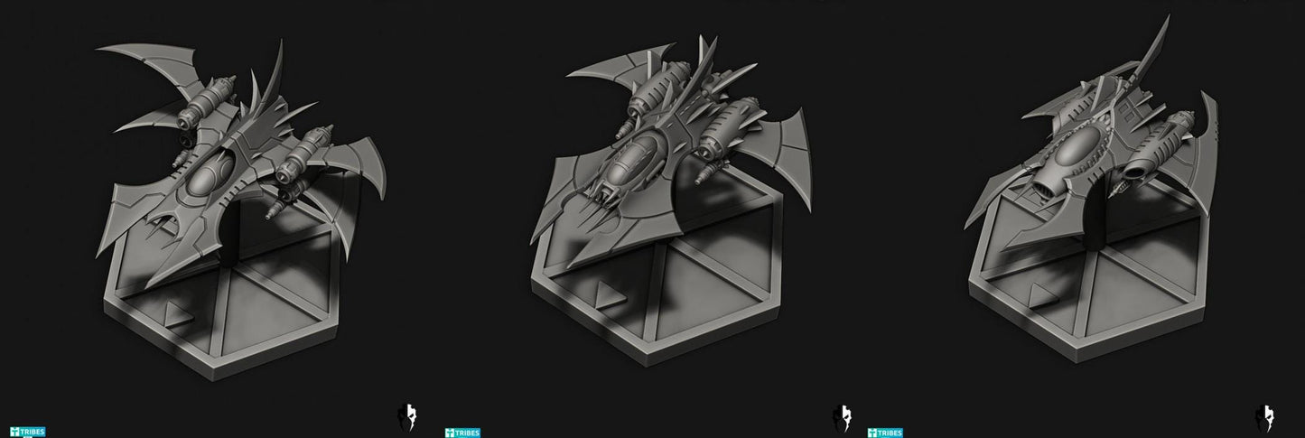Cursed Elves Fighters | 8mm Epic Scale Sci-Fi Vehicle Miniatures