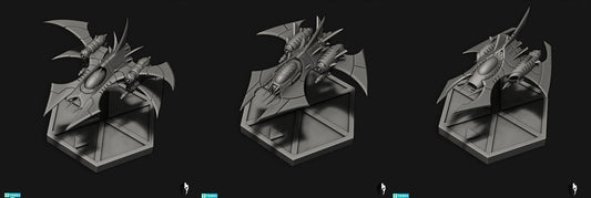 Cursed Elves Fighters | 8mm Epic Scale Sci-Fi Vehicle Miniatures
