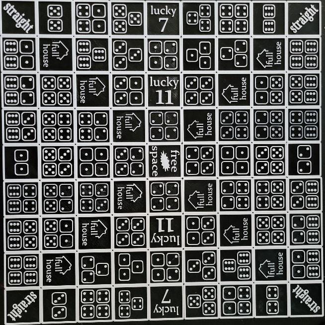 Dice Poker Board | PLA Multi Colour Board Game