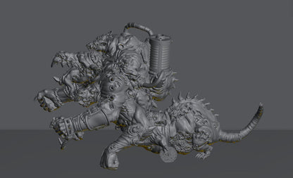 Ratmen Oni Abomination | 28mm Heroic-Scale Fantasy Monster Miniatures