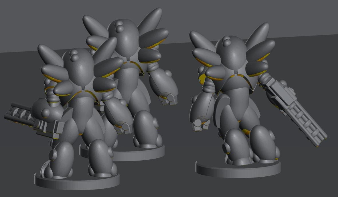 Skyborn Ghost Suits | 8mm Epic Scale Sci-Fi Infantry Miniatures