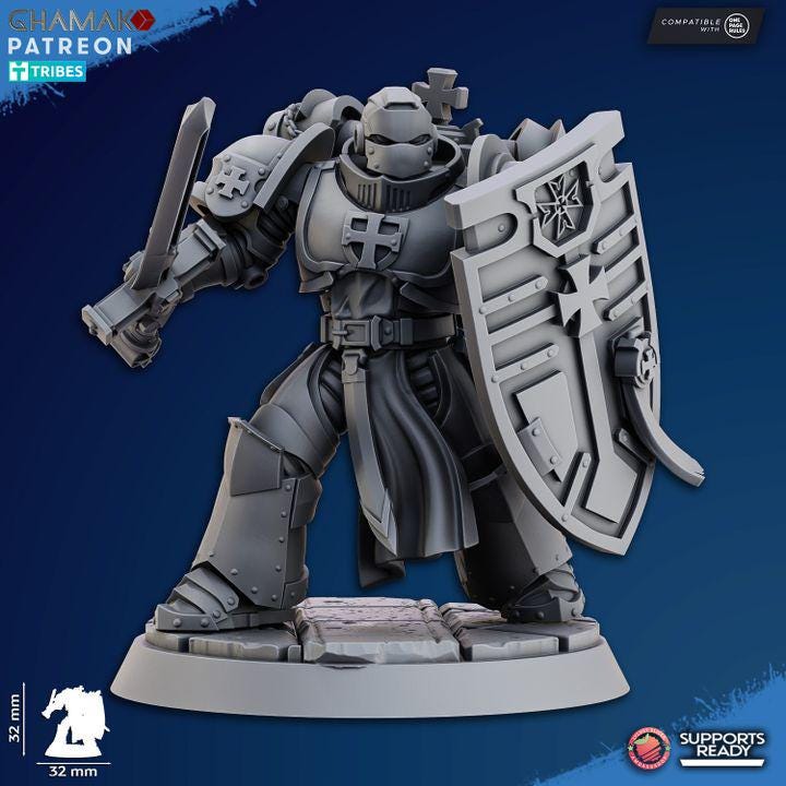 Temple Militum Sanctified Crusaders | 32/28mm Heroic-Scale Sci-Fi Infantry