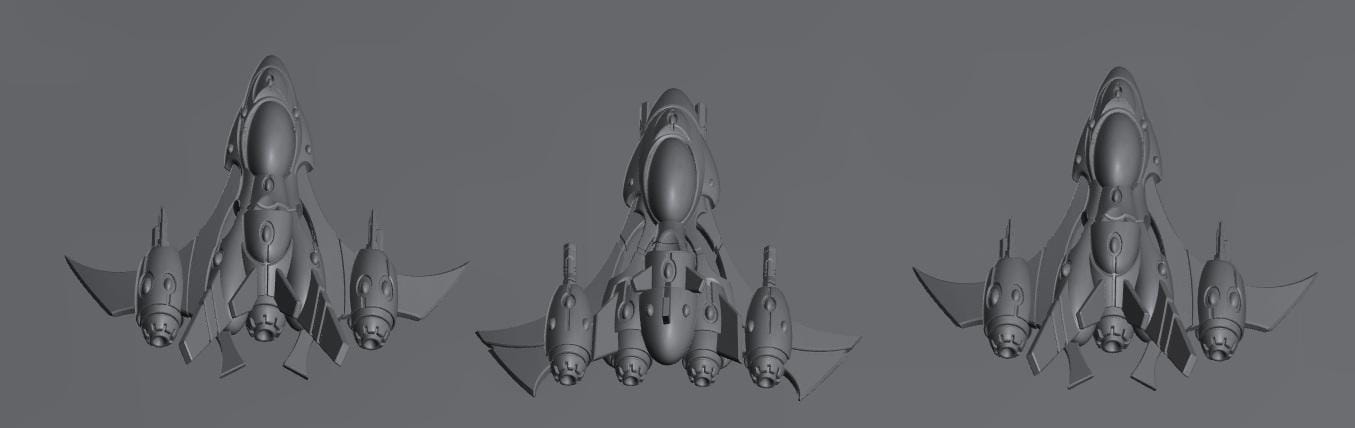 Tech Elves Fighters | 8mm Epic Scale Sci-Fi Vehicle Miniatures