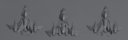 Tech Elves Fighters | 8mm Epic Scale Sci-Fi Vehicle Miniatures