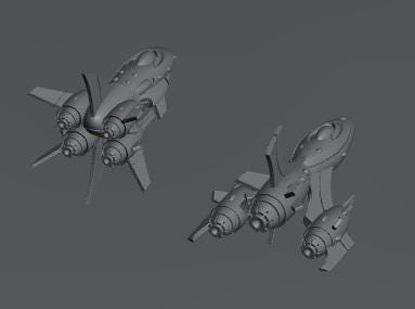 Tech Elves Fleet Scale Destroyer | Space Fleet Scale Sci-Fi Miniatures