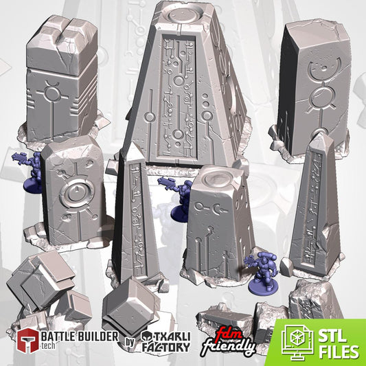 Xenos Monoliths | 32/28mm Wargaming Scenery and Miniature Terrain