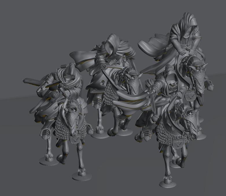 The 9 Lords on Horseback | 28mm Scale Fantasy Cavalry Miniatures