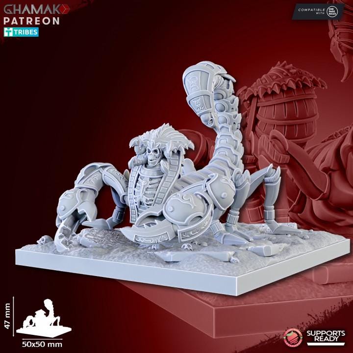 Undead Pharaohs Undead Scorpion | 28mm Heroic-Scale Fantasy Monster Miniatures