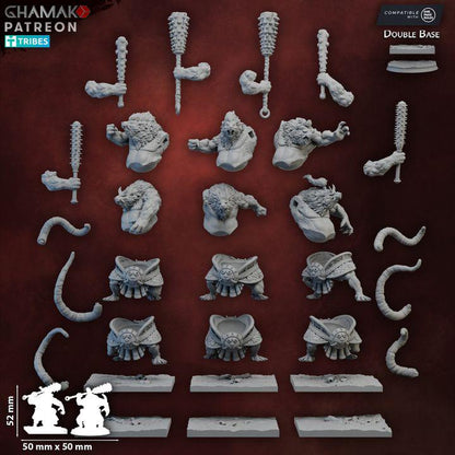 Ratmen RattOni Sumo | 28mm Heroic-Scale Fantasy Monster Miniatures