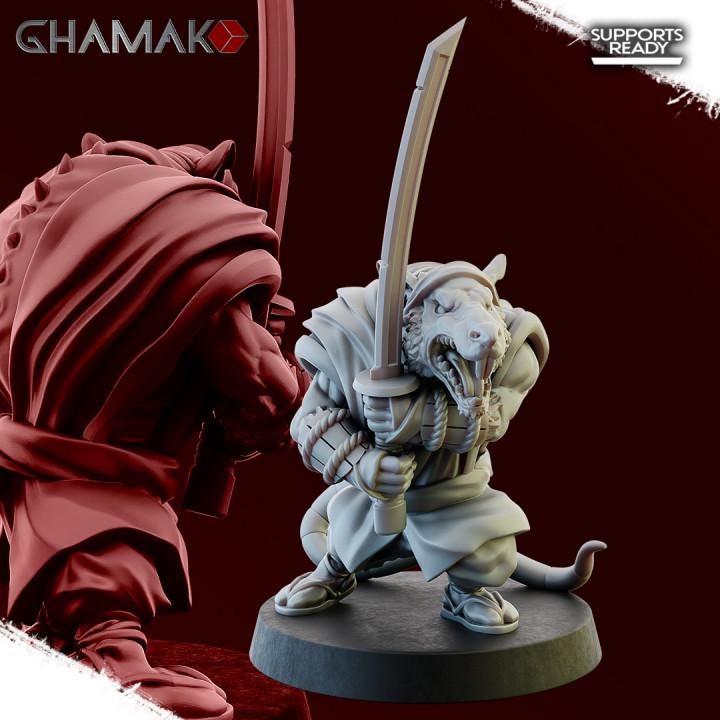 Ratmen Ninja Rats | 28mm Heroic-Scale Fantasy Infantry Miniatures