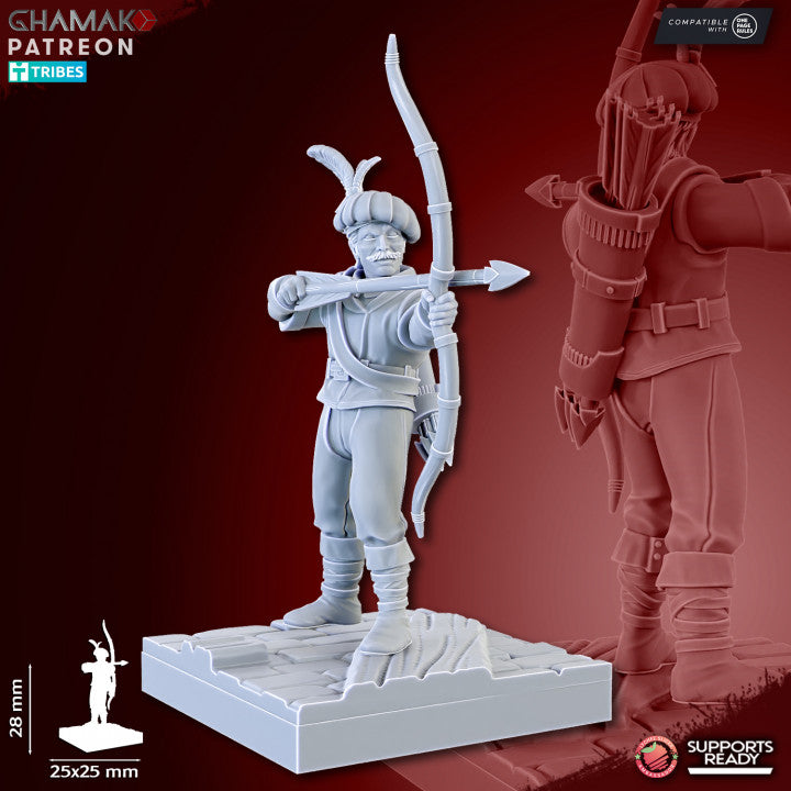 The Human Empire Ranged Infantrymen | 28mm Heroic-Scale Fantasy Infantry Miniatures