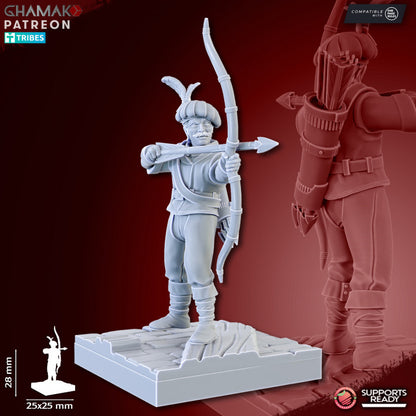 The Human Empire Ranged Infantrymen | 28mm Heroic-Scale Fantasy Infantry Miniatures