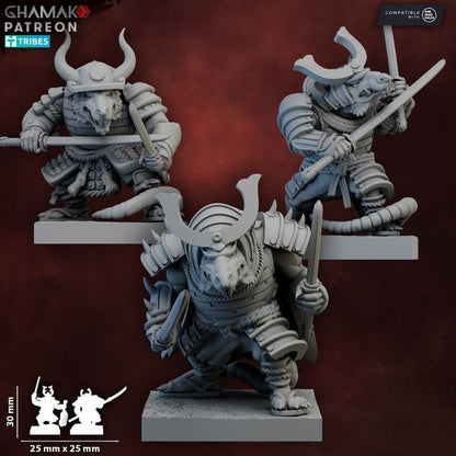 Ratmen Warriors | 28mm Heroic-Scale Fantasy Infantry Miniatures