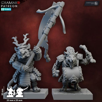 Ratmen Warriors | 28mm Heroic-Scale Fantasy Infantry Miniatures