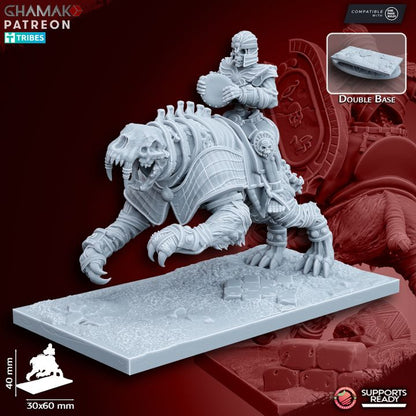 Undead Pharaohs Sand Skeleton Horsemen/Sabretooth Riders | 28mm Heroic-Scale Fantasy Cavalry Miniatures