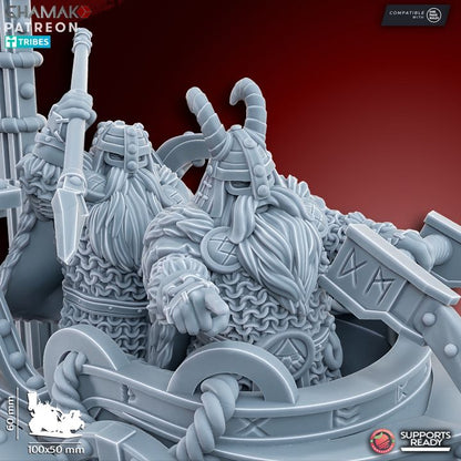 Dwarf Goat Chariot | 28mm Heroic-Scale Fantasy Chariot Miniatures